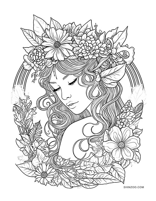 Fairy for Adults Coloring Page 01