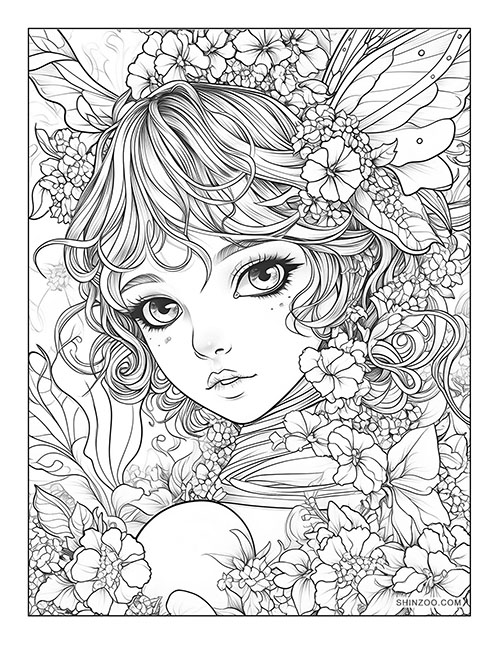 Fairy for Adults Coloring Page 03