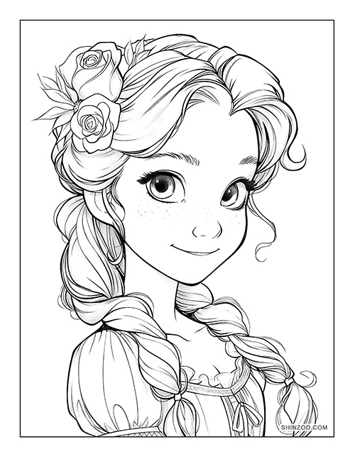 Fairytale Princess Coloring Page 01