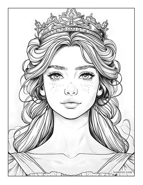 Fairytale Princess Coloring Page 04