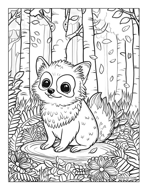 Forest Animals Coloring Page 03