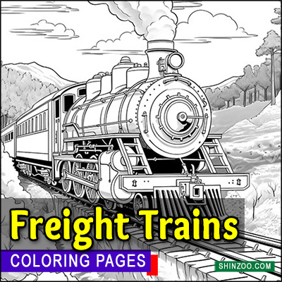 Freight Train Coloring Pages Printable