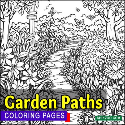 Garden Paths Coloring Pages Printable