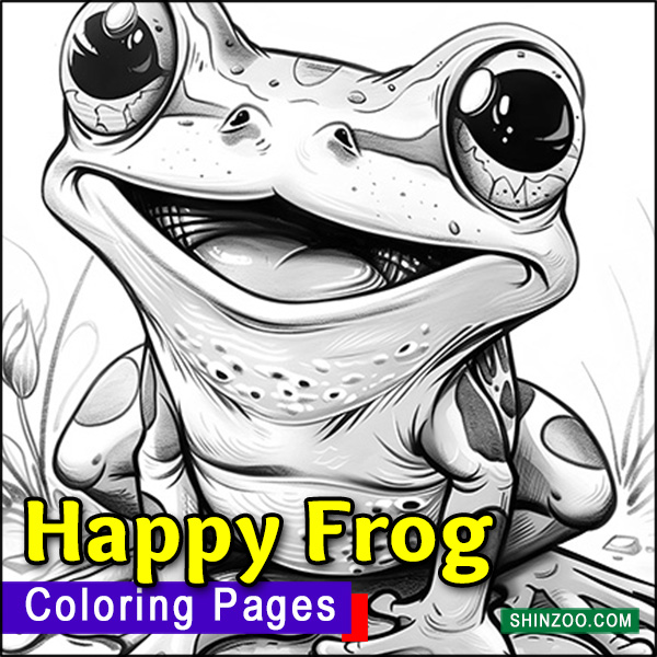 Happy Frog Coloring Pages Printable