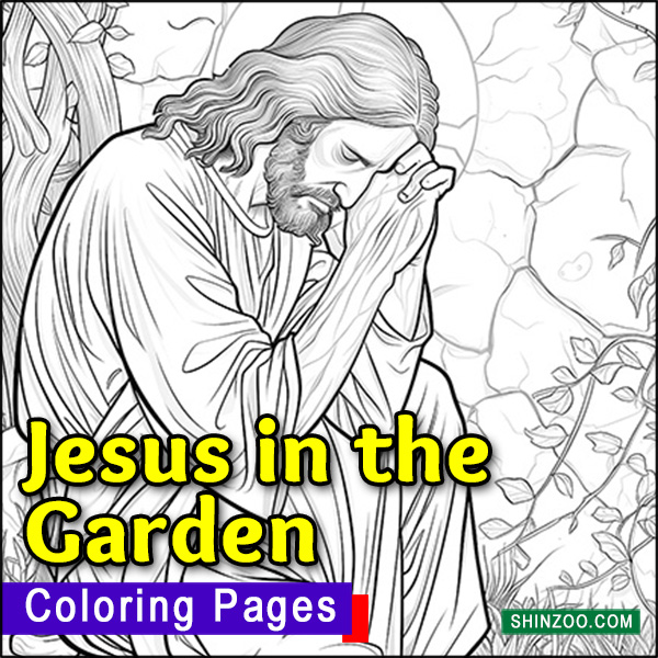 Jesus in the Garden of Gethsemane Coloring Pages Printable