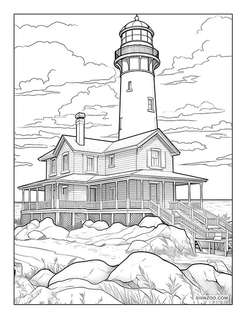 Lighthouse Coloring Page 01