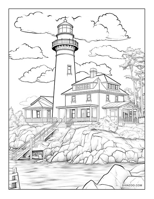 Lighthouse Coloring Page 02