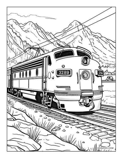 Locomotive Train Coloring Page 03
