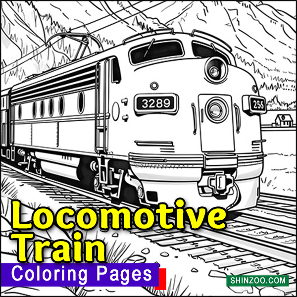 Locomotive Train Coloring Pages Printable