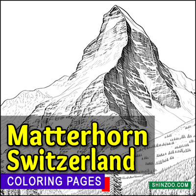 Matterhorn Switzerland Coloring Pages Printable