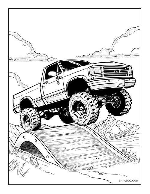 Monster Truck Coloring Page 02