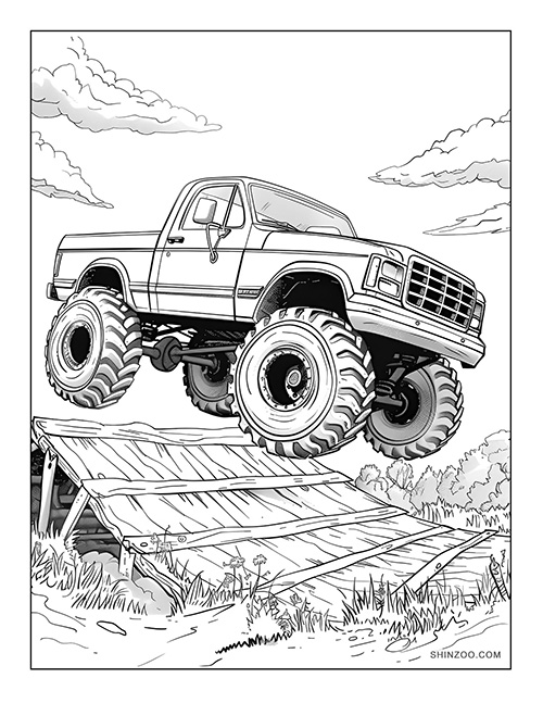 Monster Truck Coloring Page 03