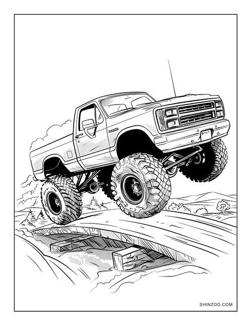 Monster Truck Coloring Page 04