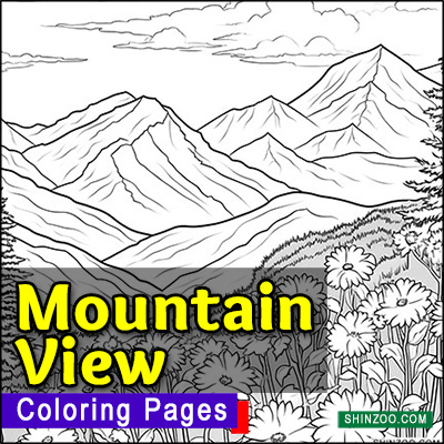 Mountain View Coloring Pages Printable
