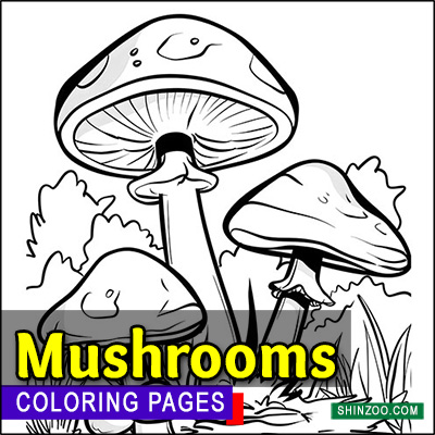 Mushrooms Coloring Pages Printable