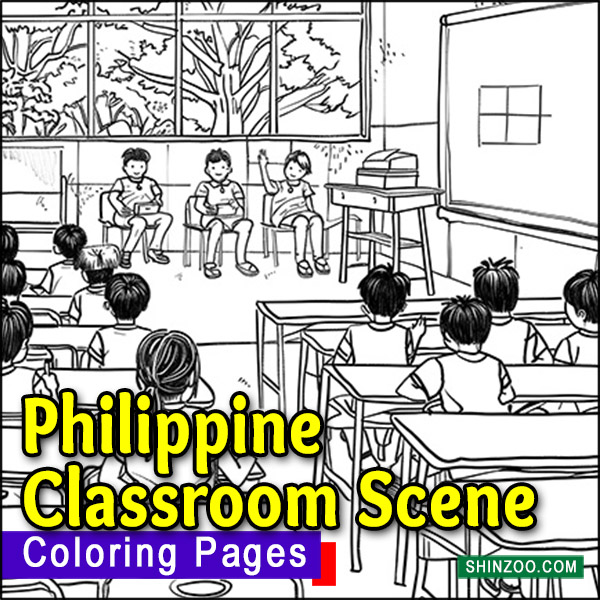 Philippine Classroom Scene Coloring Pages Printable