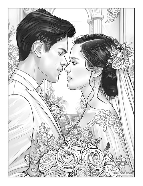 Philippine Wedding Scene Coloring Page 01