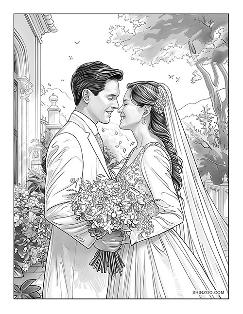 Philippine Wedding Scene Coloring Page 02