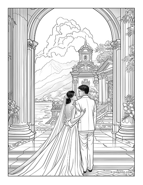 Philippine Wedding Scene Coloring Page 04