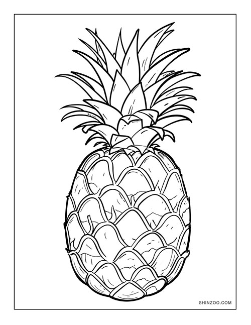 Pineapples Coloring Page 05