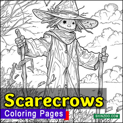 Scarecrows Coloring Pages Printable