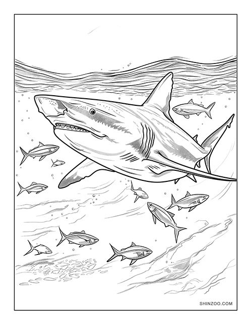 Shark Coloring Page 01