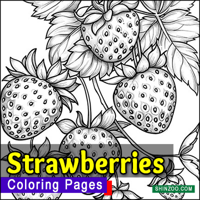 Strawberries Coloring Pages Printable