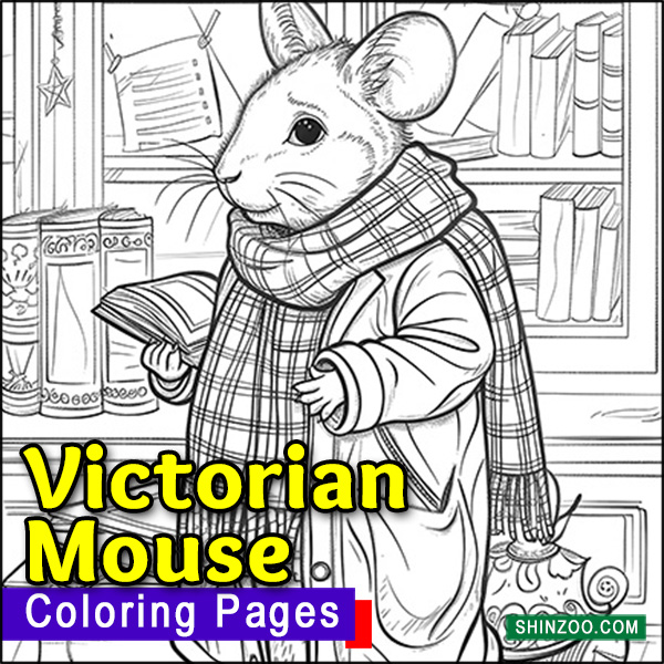 Victorian Mouse Coloring Pages Printable
