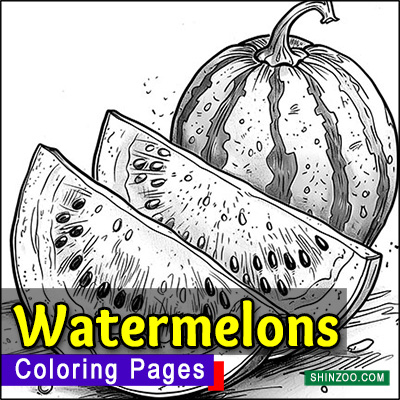 Watermelons Coloring Pages Printable