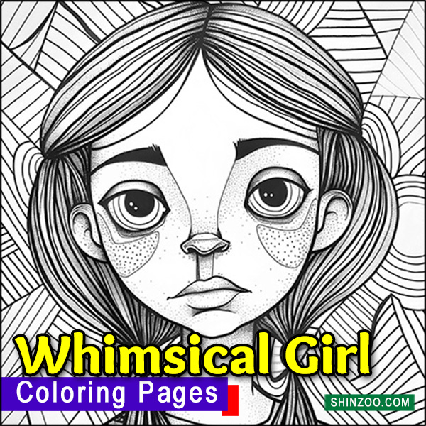 Whimsical Girl Coloring Pages Printable