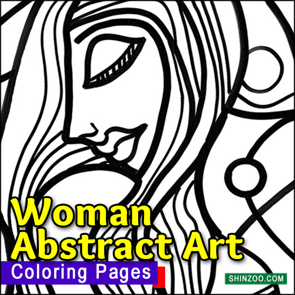 Women Abstract Art Coloring Pages Printable