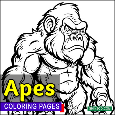 Apes Coloring Pages Printable
