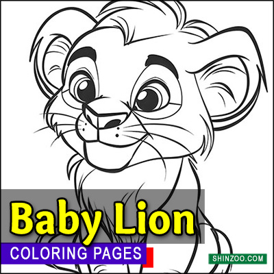 Baby Lion Coloring Pages Printable