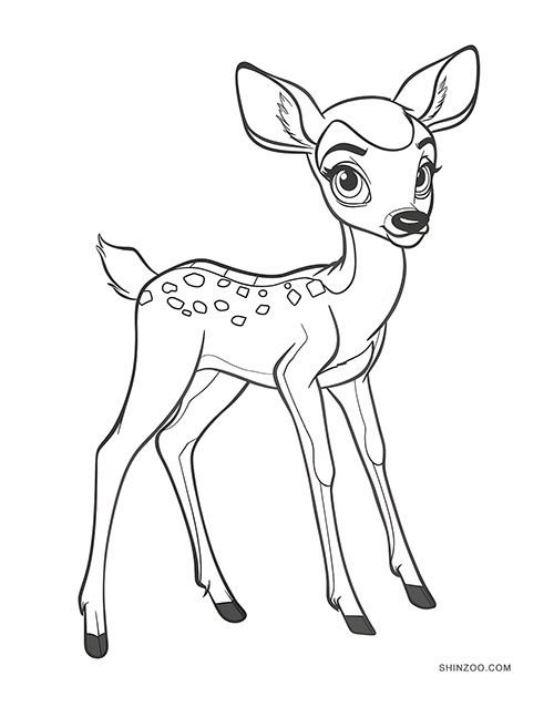 Deer Coloring Pages 01