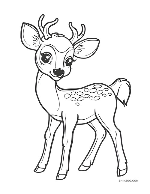 Deer Coloring Pages 02