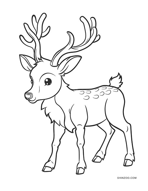 Gorgeous Elks Coloring Pages 04