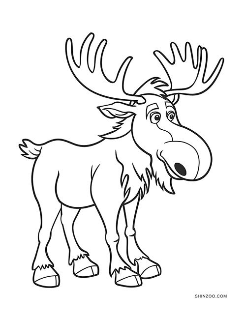 Moose Coloring Pages 01