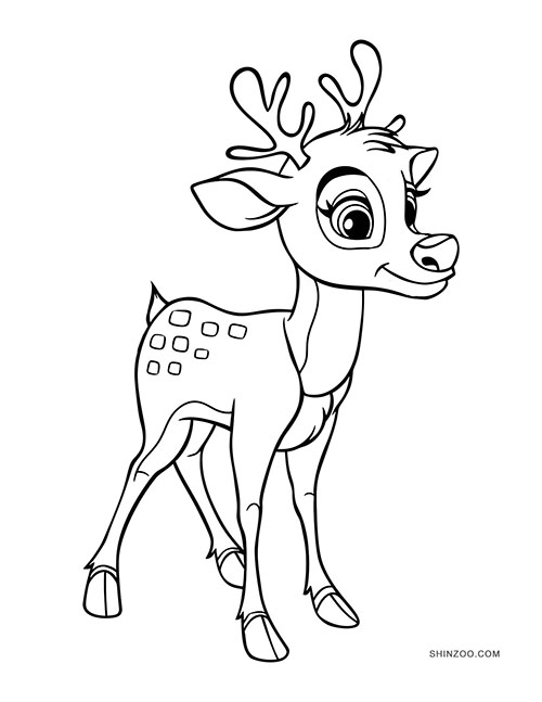 Rudolf the Red-Nosed Reindeer Coloring Pages 02