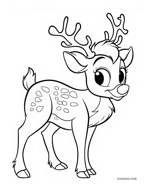 Rudolph the Red-Nosed Reindeer Coloring Pages 03