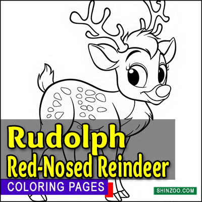 Rudolph the Red-Nosed Reindeer Coloring Pages Printable