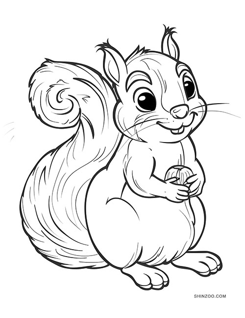 Squirrels Coloring Pages 01