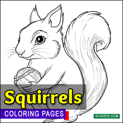 Squirrels Coloring Pages Printable