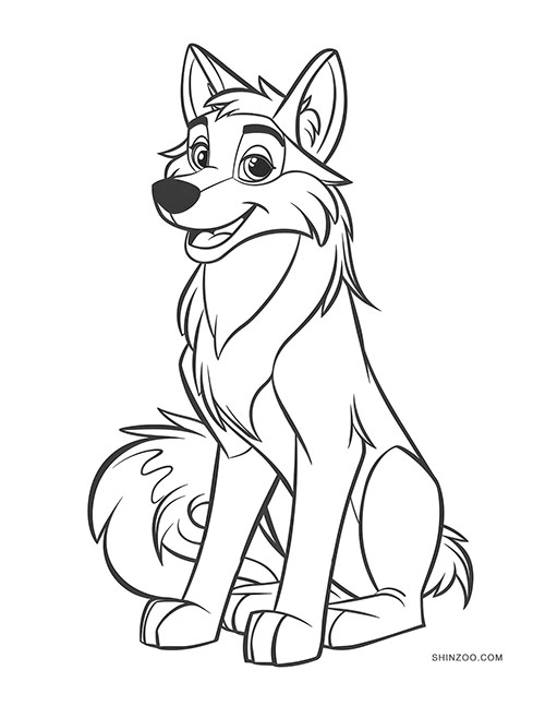 Wolf Coloring Pages 01