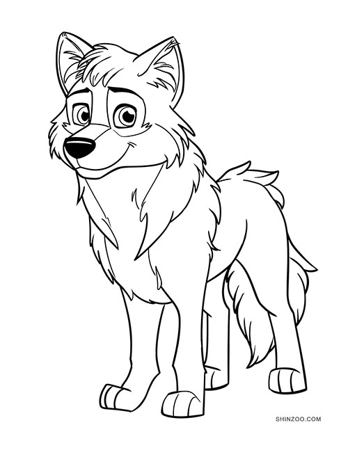 Wolf Coloring Pages 03