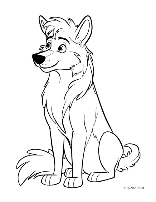 Wolf Coloring Pages 04