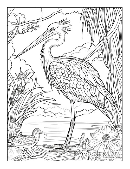Heron Coloring Page 6342