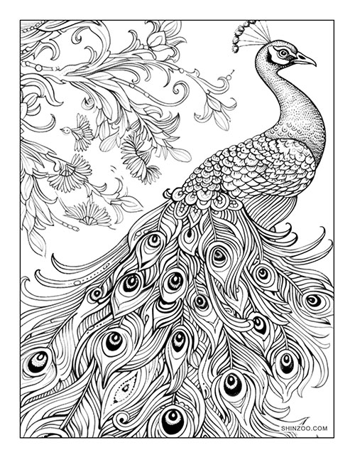 Peacock Coloring 4238