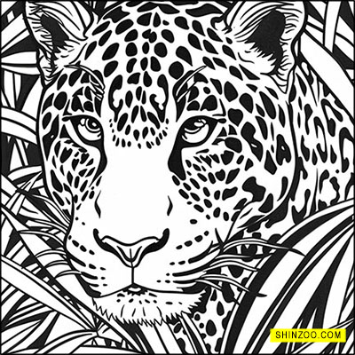Jaguar’s Hidden Prowl: A Coloring Quest