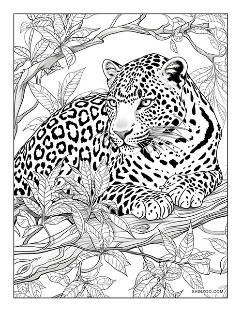 Coloring Page Leopard 3124