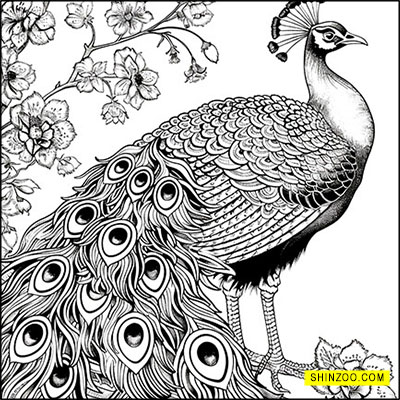 Peacock Paradise: A Vibrant Coloring Journey